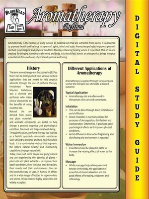 cover image of Aromatherapy (Blokehead Easy Study Guide)